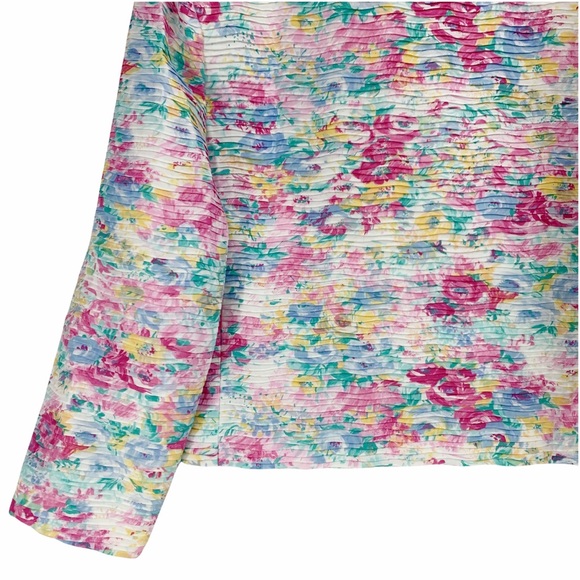 Vintage Margaret Smith Petite Bright and Bold Floral Blazer, Made in the… - Picture 8 of 14